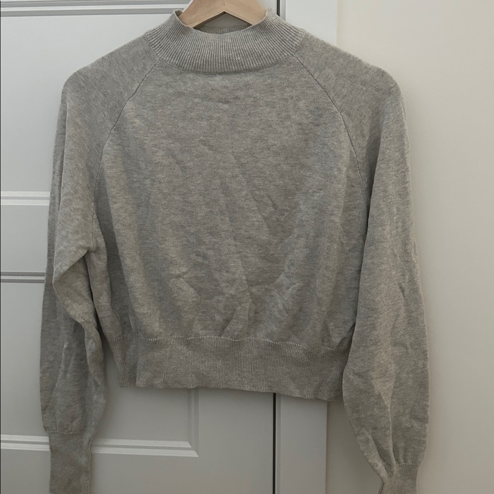 OAK + FORT Light Gray Knit Top